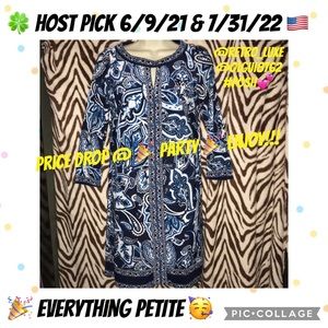 INC blue and white PS dress